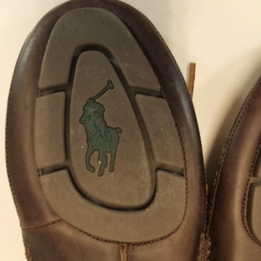 Polo Ralph Lauren Roderick Mens Sz 9D Brown Leather Moc Loafer Boat Shoe Slip On